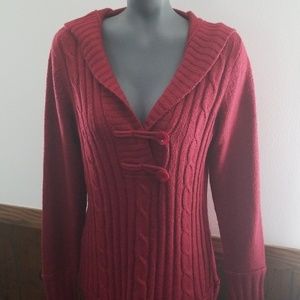 Maurices Red Hooded Sweater
